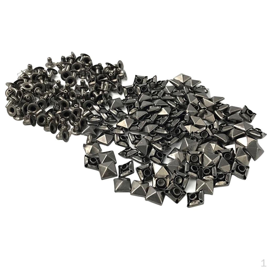 100 комплектов сделай сам 6 / 7 8 9 10 12 мм пирамидальные заклепки металлические шипы 6mm