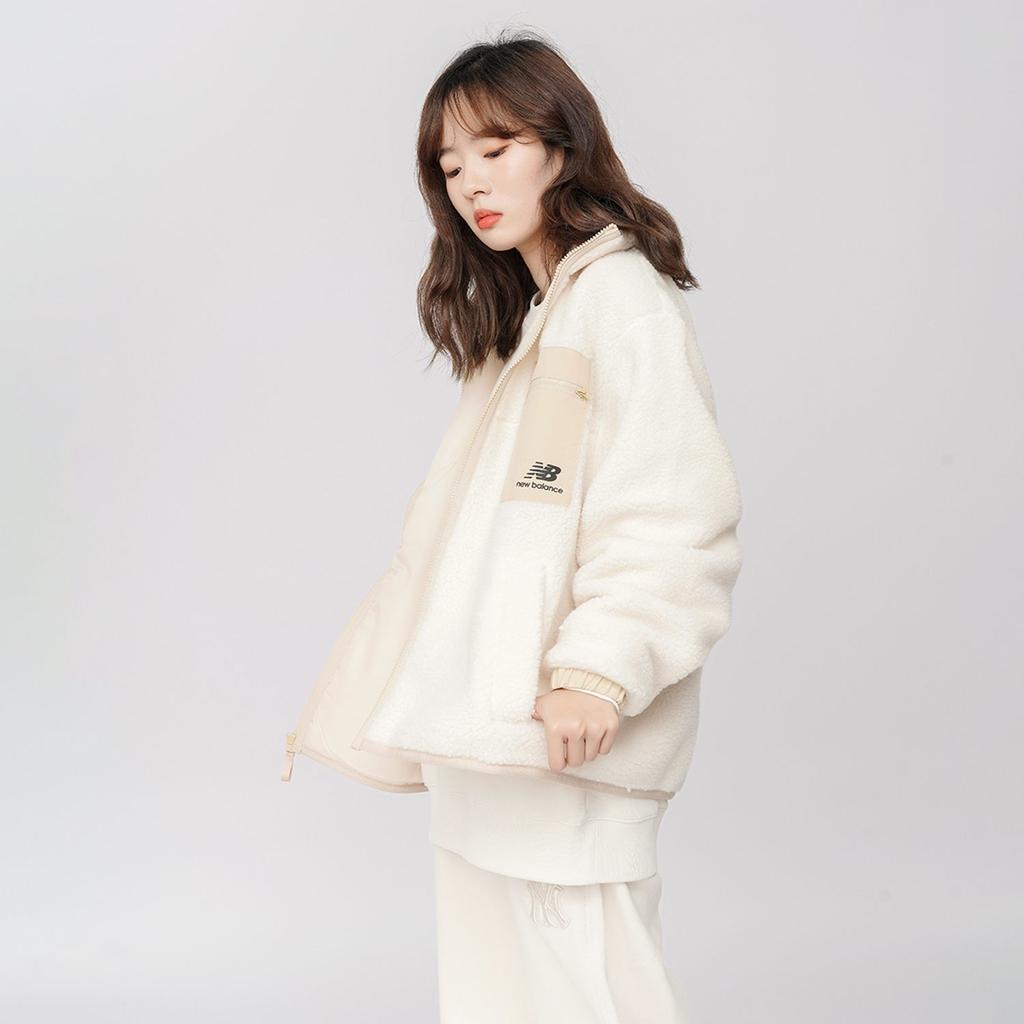 New Balance Velvet Jackets Women's Beige Stand Collar Moderate AWJ13326-MSU