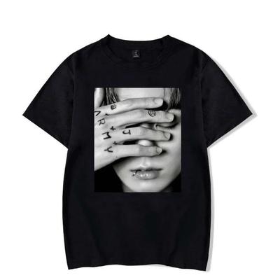 Vintage T-Shirt Jungkook Graphic T-Shirt Oversized Tops Gothic Womens T-Shirt Kpop Aesthetic Goth Fashion Streetwear Tops Tees