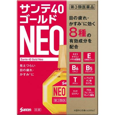 Santen Pharmaceutical Sante 40 Gold Neo 12ml Blurred Vision Eye Drops Indications: Eye Fatigue, Blurred Vision (e.g., When There Is Excessive Eye Disc