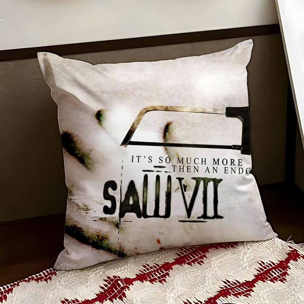 Horror Movie SSaw X Cushion Cover Reversible Soft Durable Pillow Cover Home Car MultiScene Use for Daily Comfort