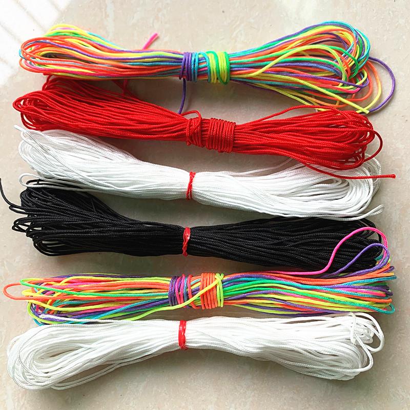 0,4-1,5mm 10 Meter/Los Schwarzes Nylonkordel Garn Chinesischer Knoten Makramee Kordel Armband Geflochtene Schnur DIY Quasten Perlenfaden