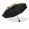 Winnie the Pooh,Tigger Themed Automatic Opening and Closing Folding Umbrella, Reinforced 8 Ribs, Compact Travel Design, Fashionable Folding