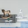 Rocking Horse Thinker Wood Sculpture Decorative Artistic Retro Design Ornament Figurine Unique