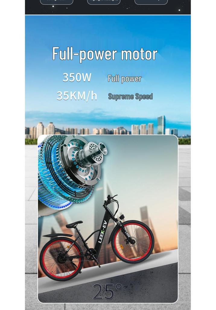 26-inch Lithium Battery Mountain Bicycle for Adults & Students – Shock Absorbing, Ideal for Outdoor Riding & City Commuting