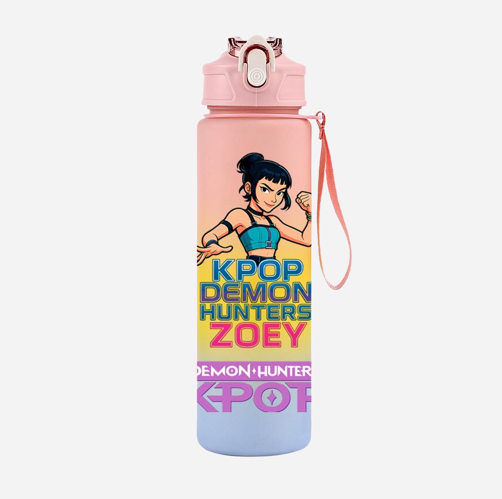 Anime Demon Hunters Printed Character Water Cup Demon Hunters Outdoor Portable Drinking Bottle for Boy Girl Gift