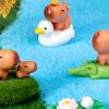 10Pcs Mini Capybara Crocodile Duck & Friends Figurines for Whimsical Fairy Garden Decoration