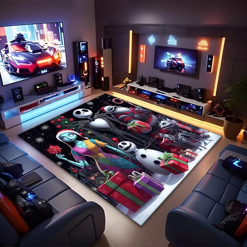 1PC The Nightmare Before Christmas Rug - Home Decoration Carpet For Living Room Bedroom Flooring Computer Chair Area Rug
