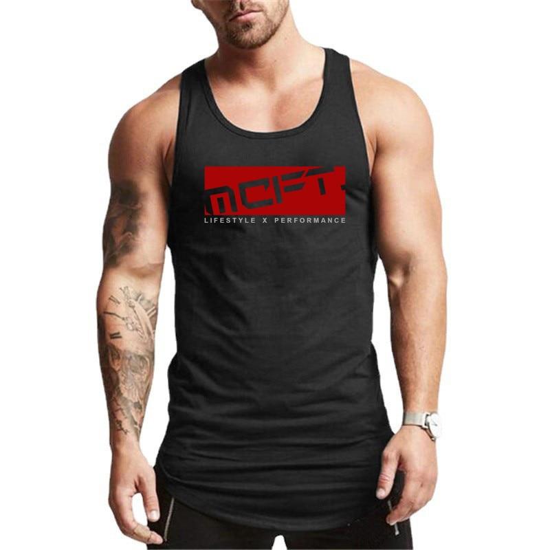 Do The Work  New Hot Sale Mens Bodybuilding Cotton Gym Sports Fitness Slim Fit Summer Casual Fashion O-neck Printed Workout Cool Vest