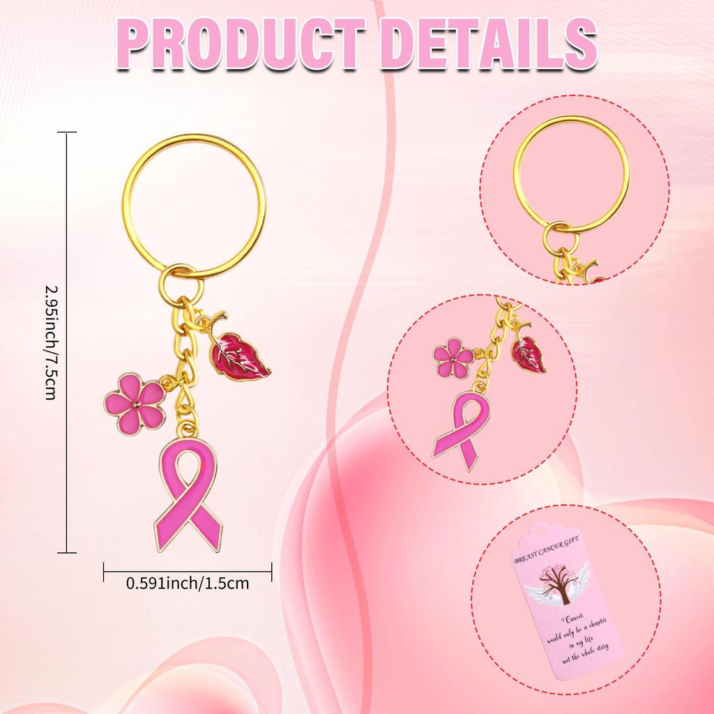 Breloc Broșă Panglică Roz Conștientizare Cancer Mamar - Cadou de Îngrijire și Încurajare pentru Femei