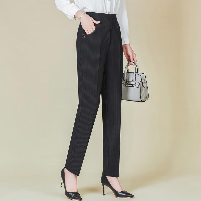 Yalu Women's High-Waist Straight Leg Suit Trousers