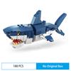 Ocean Marine Fish 3in1 Animals Shark Tiger Owl Crocodile Model Set Building Blocks Diy Children Assemble Toy for Kid Gift