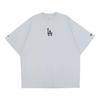 Drop Shoulder Tee 15171181 NER35A2954 LA Snow Gray Black Oversized MLB Apparel L T-Shirt S/S