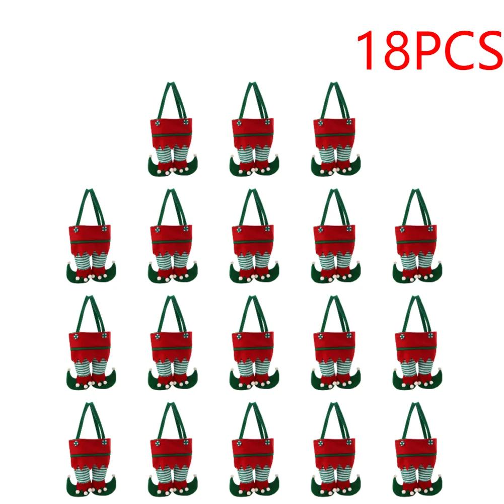 Christmas Elf Candy Bags Velvet Bags Santa Claus Pants Handbag Bags For Packaging Festival Party Decor Xmas Tree Decoration 2025