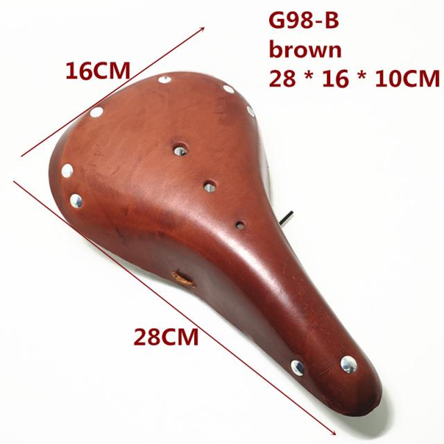 G98 Retro Vintage Bicycle Saddle Pure Cowhide Handmade  Seat Custion  Bike Sport Saddle Bicycle Cycling Saddle Bike Seat