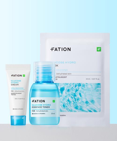 FATION Glucose Hydro 3-Step Trial Kit (Toner 20ml+Cream 5ml+Mask 1ea) none