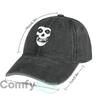 Distressed Skull Graphic Washed Baseball Cap