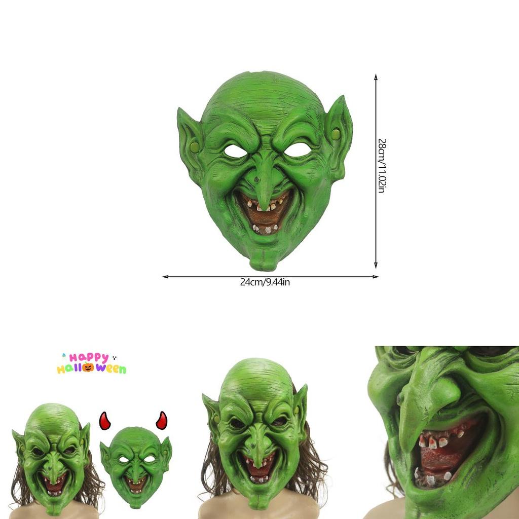 Scary Witch Character Mask For Dress-up Halloween Christmas And Easter Costume Prop 9.44*11.02in