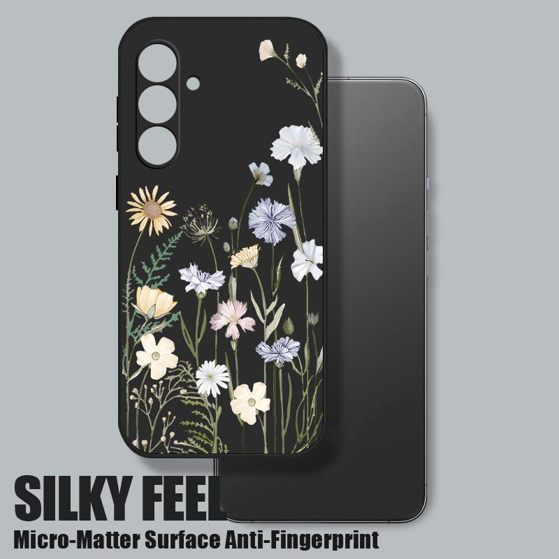 Blumengedrucktes Lanyard-Case für Samsung Galaxy S25 Ultra S24 S23 S22 Plus S21 FE A15 A16 A35 A36 A54 A55 A56 5G Stoßfestes Weiches TPU Silikon Case