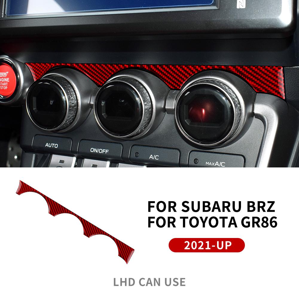 Real Soft Carbon Fiber Sticker For Subaru ZD8 BRZ Toyota ZN8 GR86 2021 2022 2023 2024 2025 2026 AC Interior Trim Panel RHD LHD