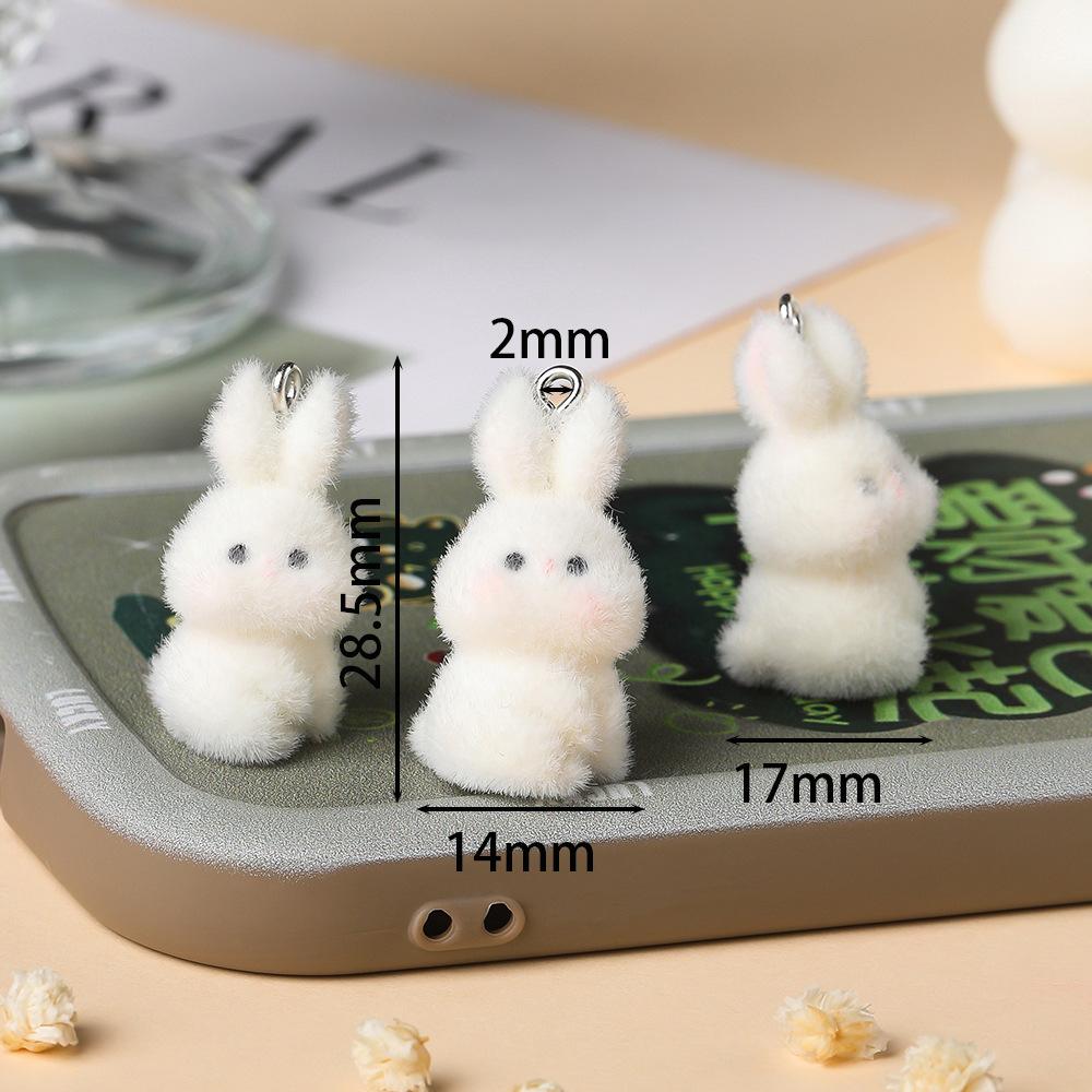 1pcs Resin Flocking Cute Cartoon Pendant DIY Pendant Jewelry