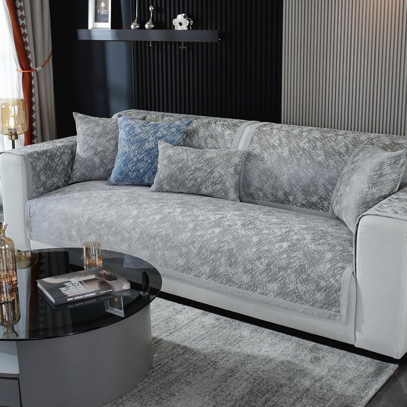 

Простой чехол для дивана, универсальный нескользящий чехол для дивана на четыре сезона, чехол для дивана для гостиной, синель, жаккардовая подушка, спинка, тканевый чехол для полотенец 70x70