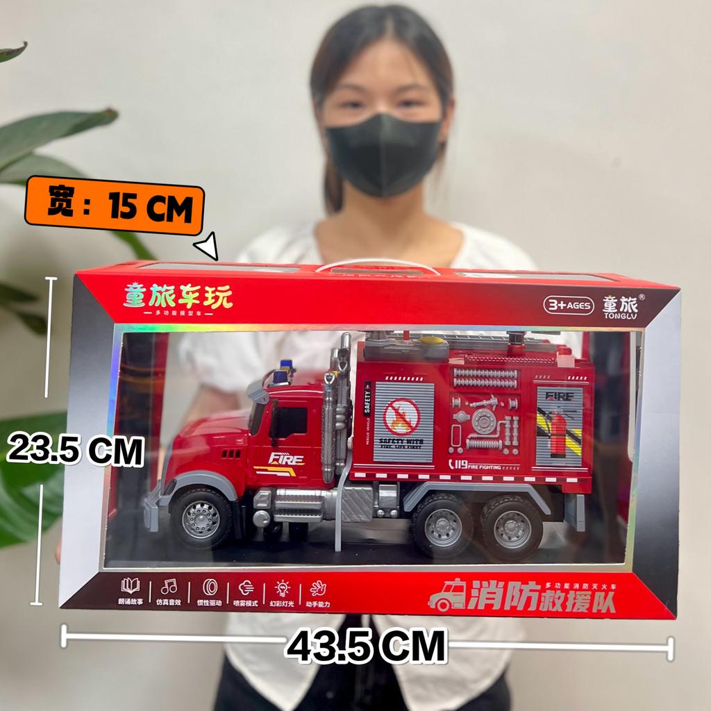 Videospiel Stadt Spielzeug Großer Bagger Bohren Baufahrzeug Geschichtenerzählen Feuerwehrwagen Mutter und Kind Geschäft Supermarkt Geschenke