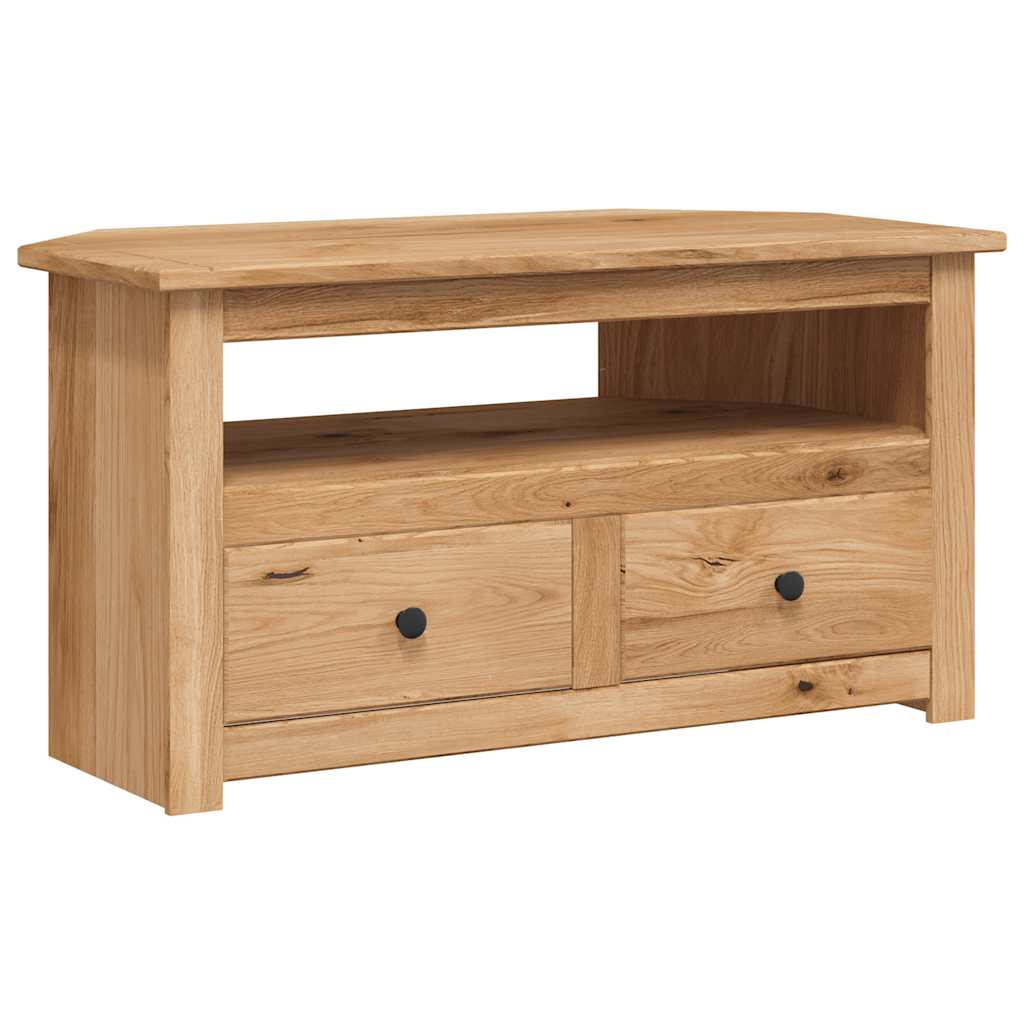 Eck-TV-Schrank 93 x 49 x 49 cm Massivholz Kiefer (Panama-Kiefer) Braun