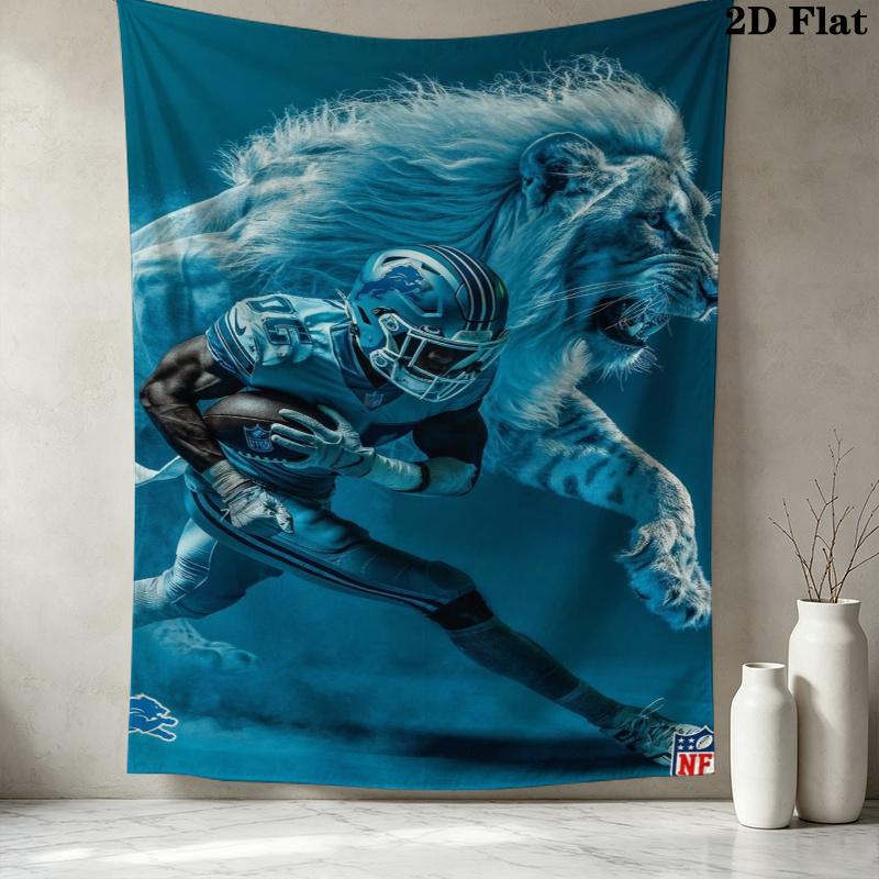 Football Wall Tapestry Aesthetic Wall Hanging Printed Fabric Blanket Decorative Tapestries for Bedroom Living Room Home Decor