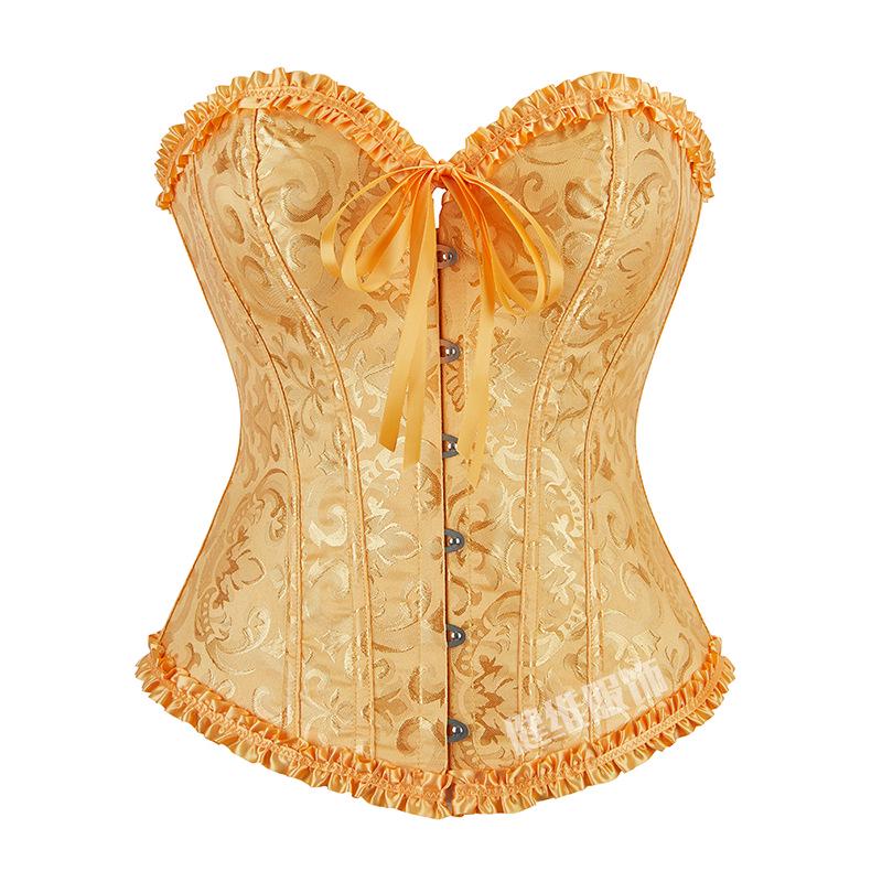 Jacquard Lace Fishbone Corset: Party-Style Shaping Top