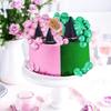 44pcs Witch Cake Toppers Set, Witch Hat & Broom Cupcake Decorations, Green Pink Balloons for Halloween Birthday Cake Decor
