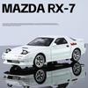 1/32 Scale Mazda RX7 FC INITIAL D Alloy Car Model Diecasts Metal Toy Vehicle Sound and Light Car Toys for Boy Children Gift