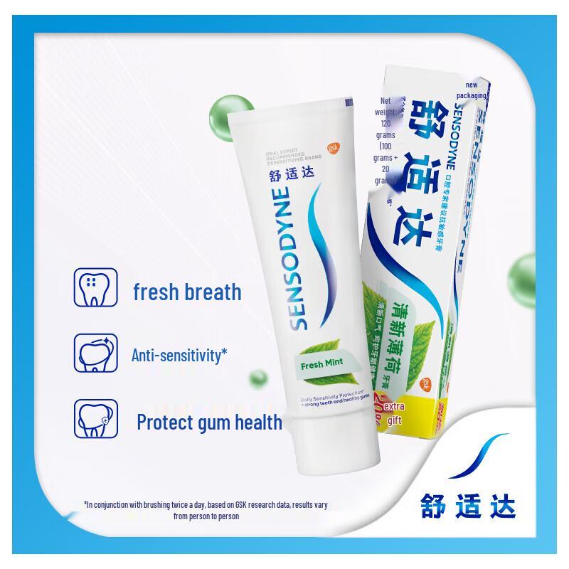 Sensodyne Fresh Mint Sensitive Toothpaste Twin Pack