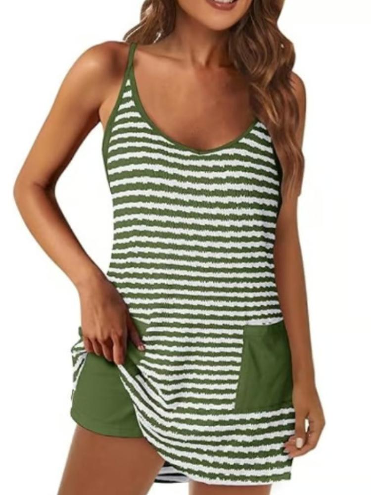 Summer women's printed camisole top jumpsuit shorts jumpsuit casual set