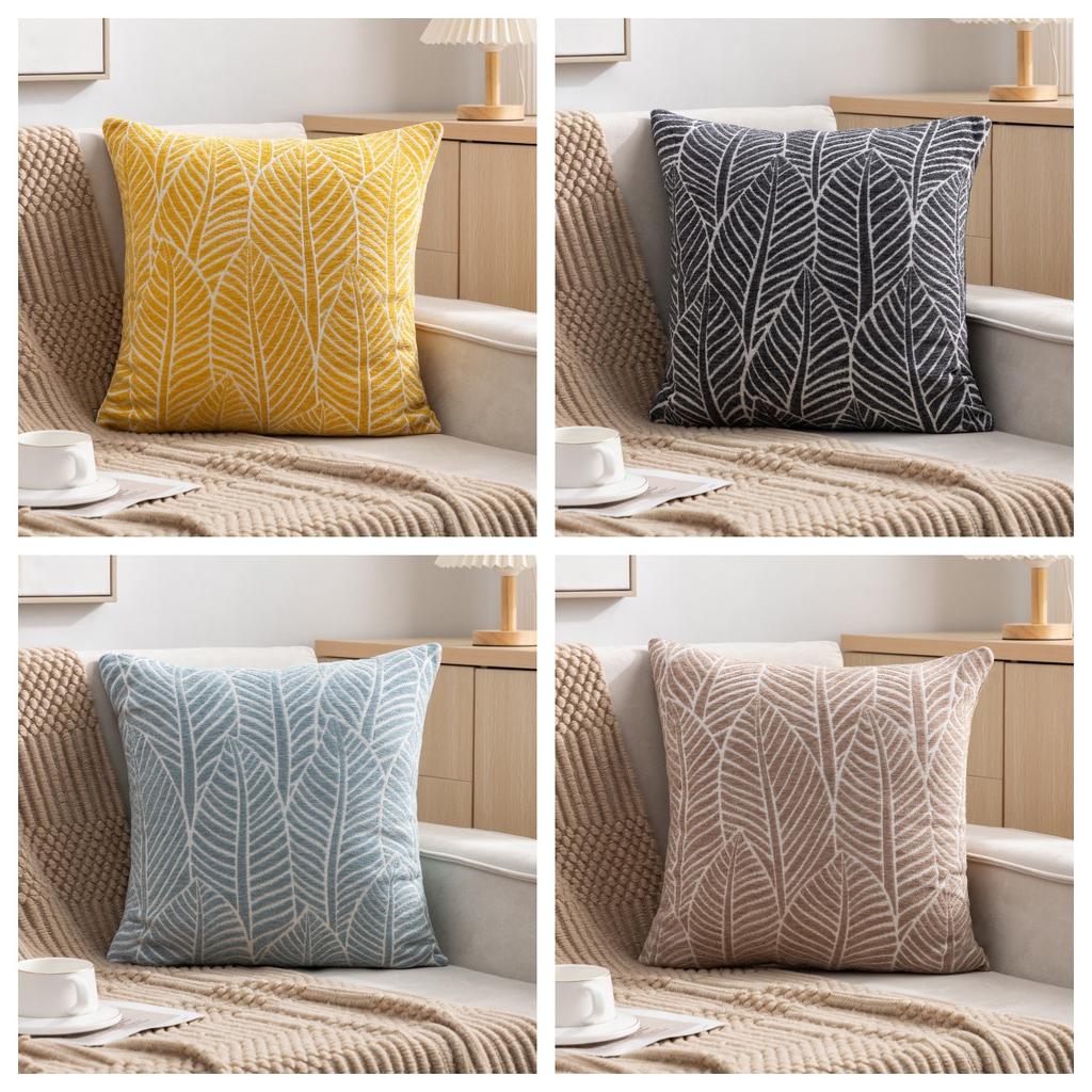 New Pillow Case Chenille Home Sofa Pillow Bedside Pillow Backrest Pad Waist Pillow Case Does Not Include Core