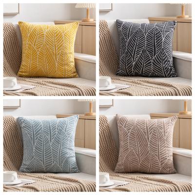 New Pillow Case Chenille Home Sofa Pillow Bedside Pillow Backrest Pad Waist Pillow Case Does Not Include Core