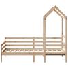 Daybed with Canopy 80 x 200 cm Solid Pine Wood