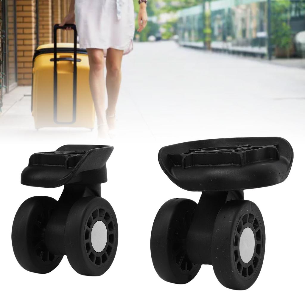 1 Pair Luggage Suitcase Wheels Trunk Luggage Wheels Spare Part Universal Wheel Replacement Silent Double Row