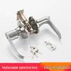 Three-Bolt Aluminum Alloy Spherical Door Handle Lock for Bathroom