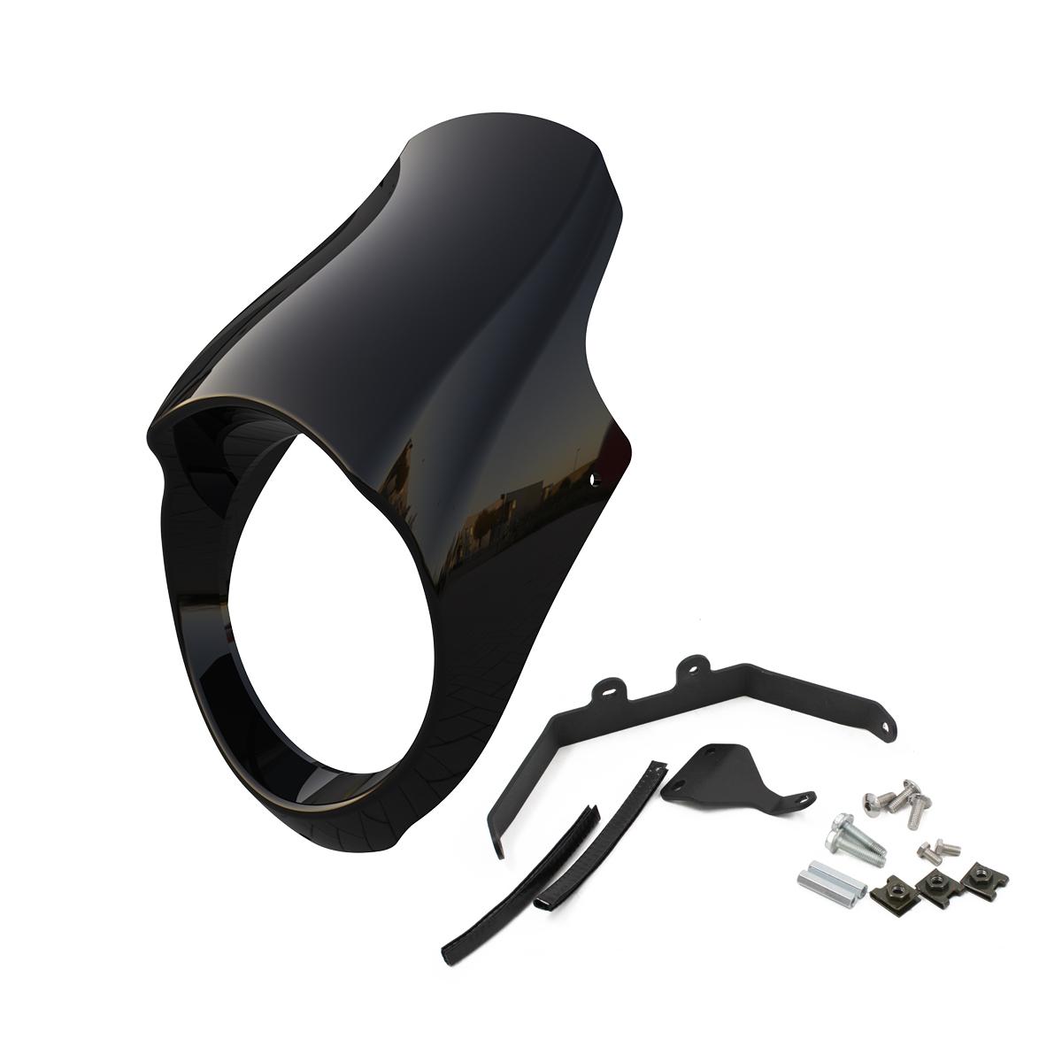 Customized For BENDA NAPOLEON BOB 500 Motorcycle Round ABS Plastic Screen Headlight Fairing Windshield Cover