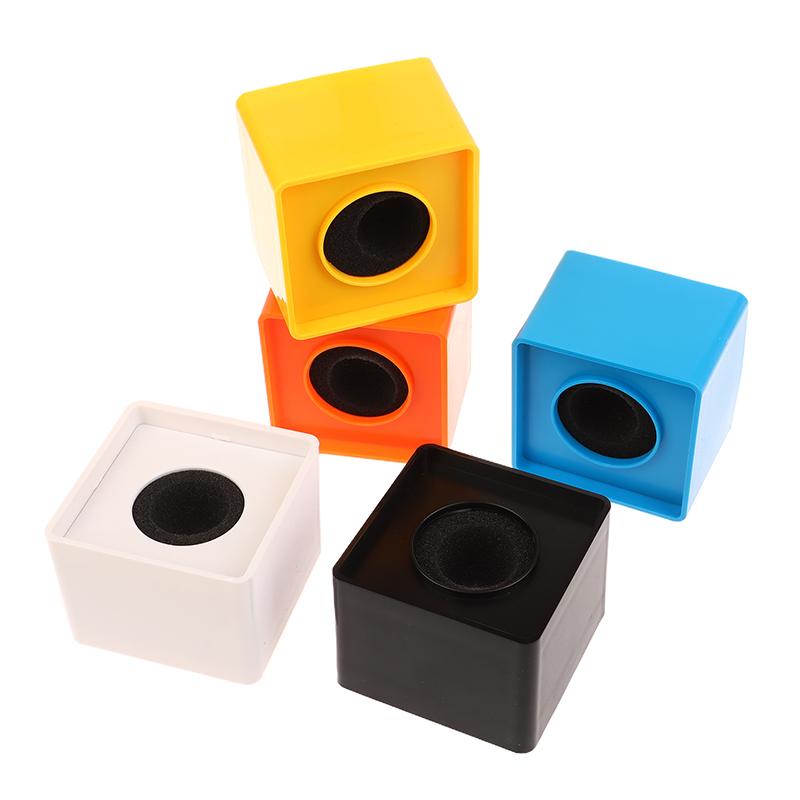 1Pc Orange/Black/Yellow/White/Blue Abs Ktv Mic Microphone Flag Station Square Shaped Microphone Tv Interview Station Black Hole