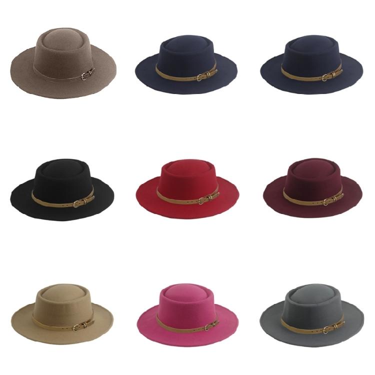Classical Homburg Hat Cowboy Hats Gift for Boyfriend Top Hat Wide Brimmed