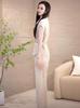 Chic Waist-Cinching Short-Sleeve Top & Wide-Leg Pants Set for Women - Elegant Summer Style
