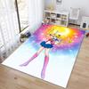 Cute Cartoon Theme Sailor Moon Tsukino Usagi Cartoon Rug Multifunctional Household Anti-slip Decorative Door Mat, Outdoor Floor Mat, and Carpet Y8