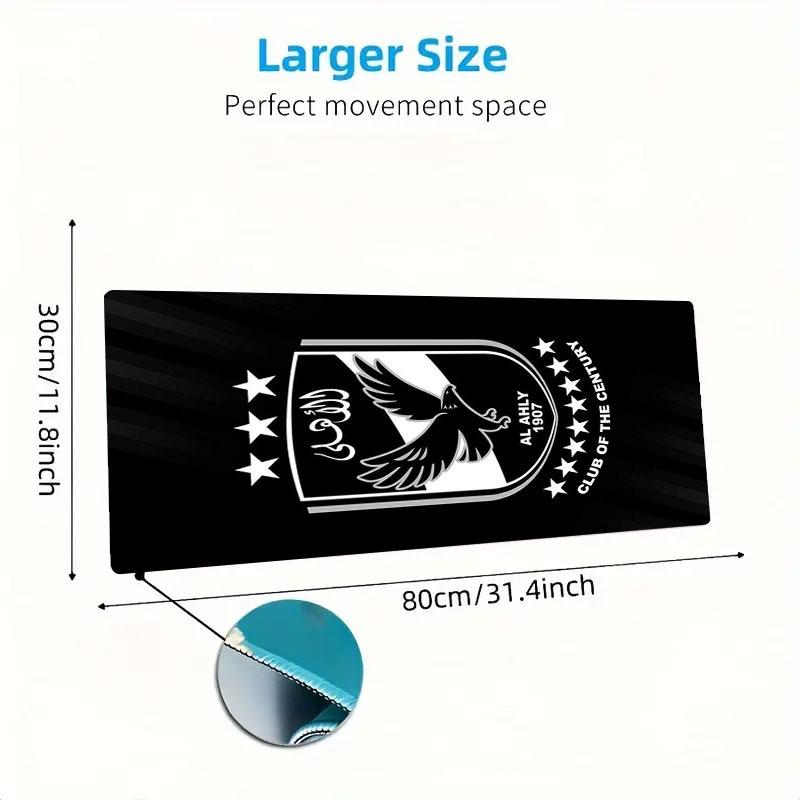 Al Ahly Sporting Club Mouse Pad, Large Gaming Desk Mat, Non-slip XXL Mousepad for Laptop & Tablet, Mini PC Playmat with Stitched Edges