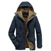 Men's Leisure Velvet Thick Warm Coat Waterproof Fleece Hooded Men Outdoor Jacket Men's Coats Windbreakers Parka Men
