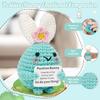 Crochet New Emotional Support Bunny Doll Desktop Ornament Home Room Decoration Handmade Knitted Rabbit Dolls With Positive Card