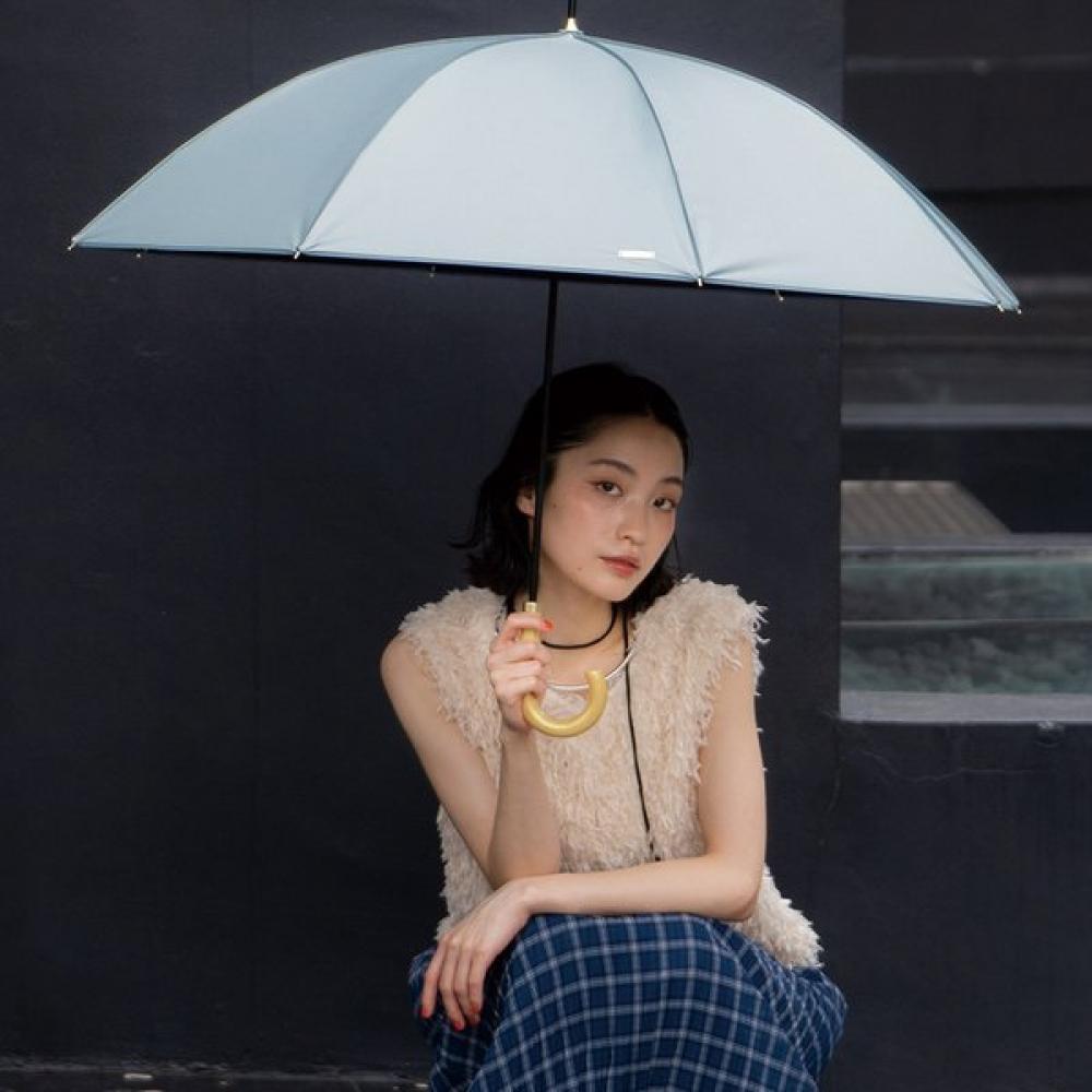 Wpc Uv Block Plain Piping Umbrella 81 14832 101 off-white