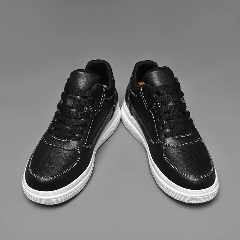 New Thick Bottom Men Vulcanize Shoes Comfort Men's Casual Shoes Outdoor Wild Sneakers High End Fashion Male Skateboard Footwear