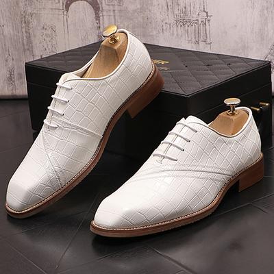 Fashion Luxury Designer Trend New Designer Pointed White Black Wedding Formal Oxford Shoes Men Casual Platform Homecoming Dress Footwear